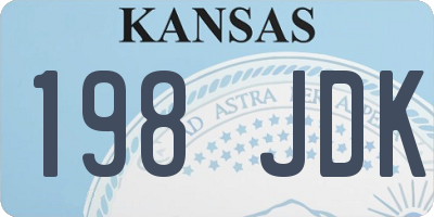 KS license plate 198JDK