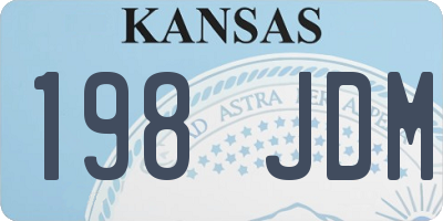 KS license plate 198JDM