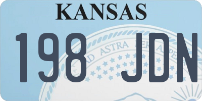 KS license plate 198JDN