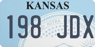 KS license plate 198JDX