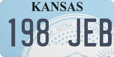 KS license plate 198JEB