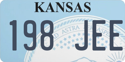 KS license plate 198JEE