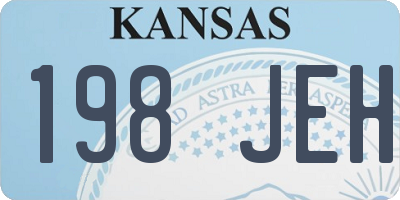 KS license plate 198JEH