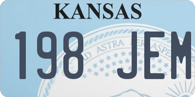 KS license plate 198JEM