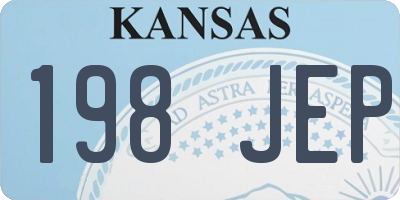KS license plate 198JEP