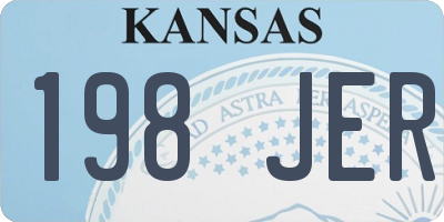 KS license plate 198JER