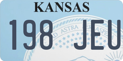 KS license plate 198JEU