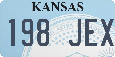 KS license plate 198JEX