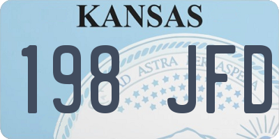 KS license plate 198JFD