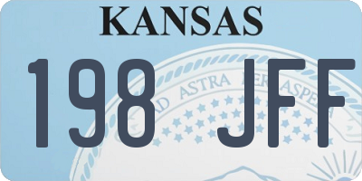 KS license plate 198JFF