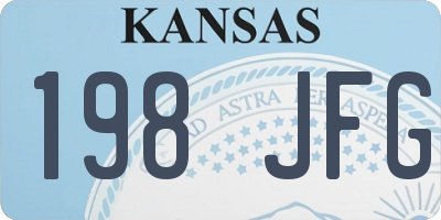 KS license plate 198JFG