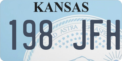 KS license plate 198JFH