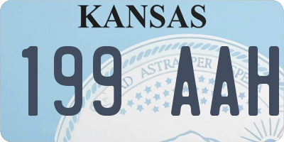 KS license plate 199AAH