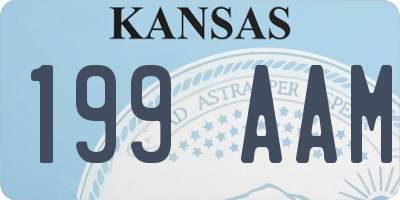 KS license plate 199AAM