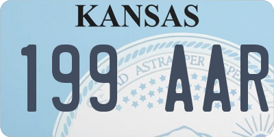 KS license plate 199AAR