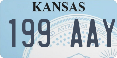 KS license plate 199AAY
