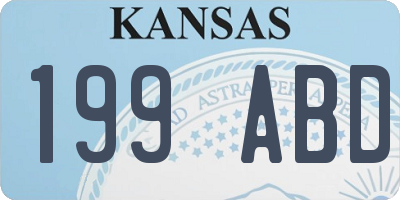 KS license plate 199ABD