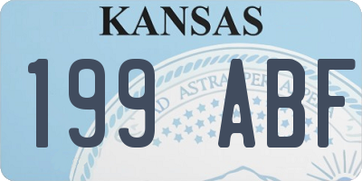 KS license plate 199ABF