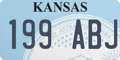 KS license plate 199ABJ