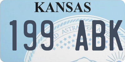 KS license plate 199ABK
