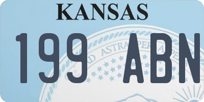 KS license plate 199ABN