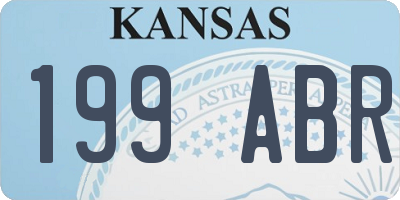 KS license plate 199ABR