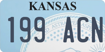 KS license plate 199ACN