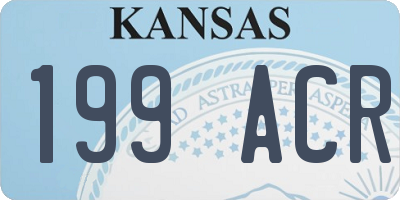KS license plate 199ACR