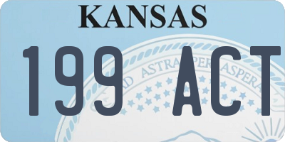 KS license plate 199ACT