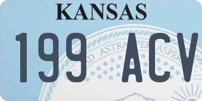 KS license plate 199ACV
