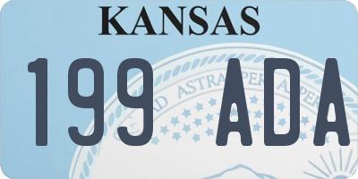 KS license plate 199ADA