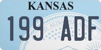 KS license plate 199ADF
