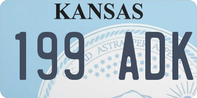 KS license plate 199ADK