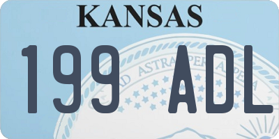 KS license plate 199ADL