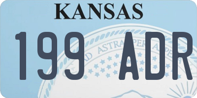 KS license plate 199ADR