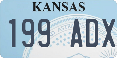 KS license plate 199ADX