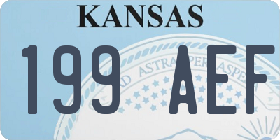KS license plate 199AEF
