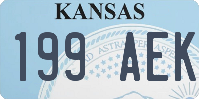 KS license plate 199AEK