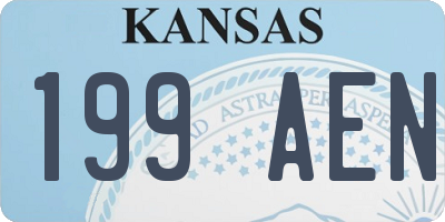 KS license plate 199AEN