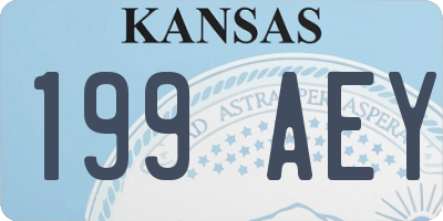KS license plate 199AEY