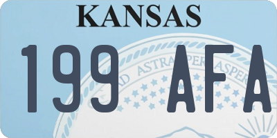 KS license plate 199AFA