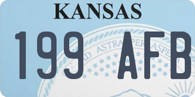 KS license plate 199AFB
