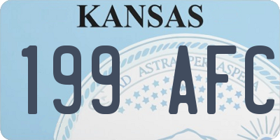 KS license plate 199AFC
