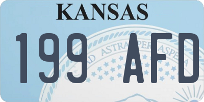 KS license plate 199AFD