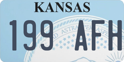 KS license plate 199AFH