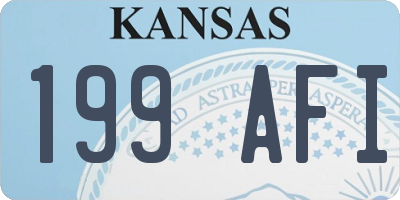 KS license plate 199AFI