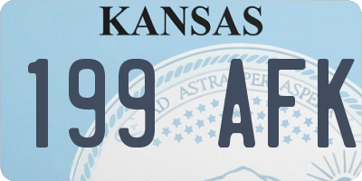 KS license plate 199AFK