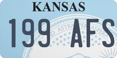 KS license plate 199AFS