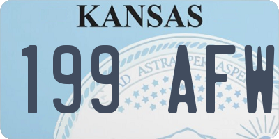 KS license plate 199AFW