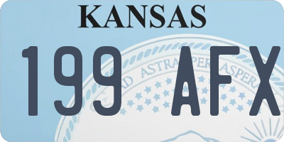 KS license plate 199AFX